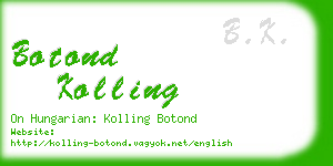 botond kolling business card